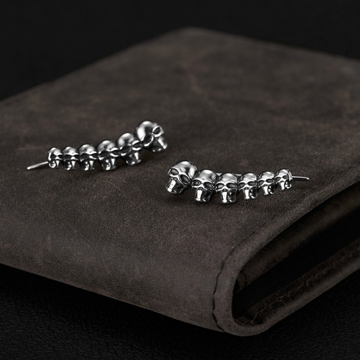 Cercei inox sirag de cranii [14]