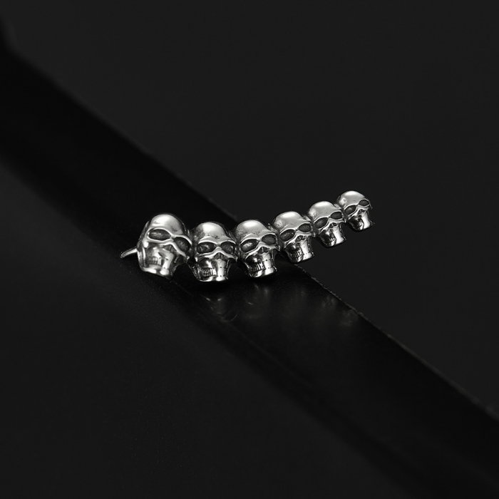 Cercei inox sirag de cranii [5]