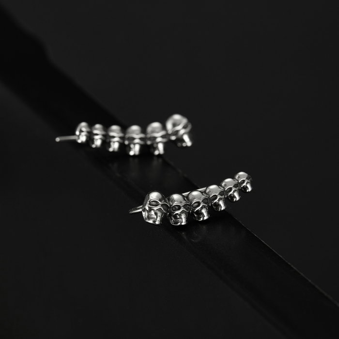 Cercei inox sirag de cranii [10]