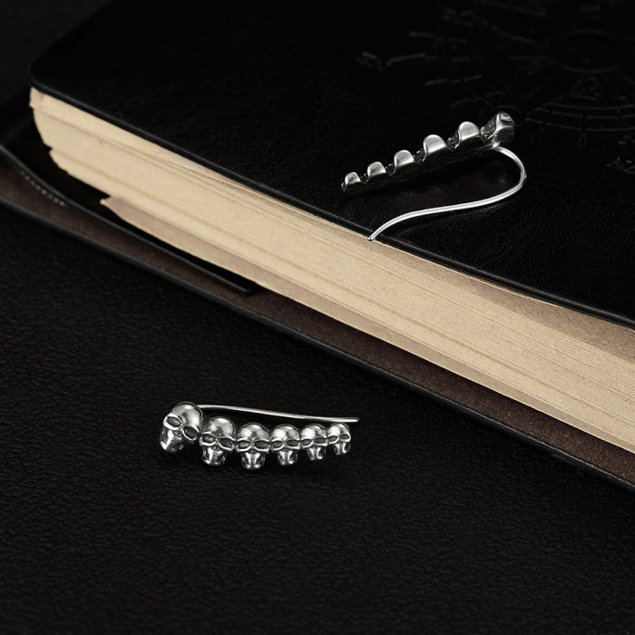 Cercei inox sirag de cranii [7]