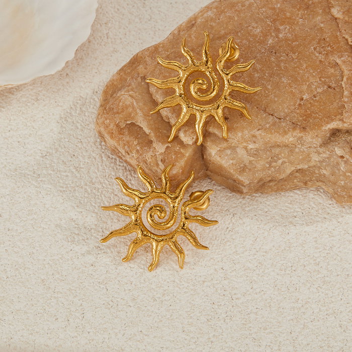 Cercei inox spirala soarelui [14]