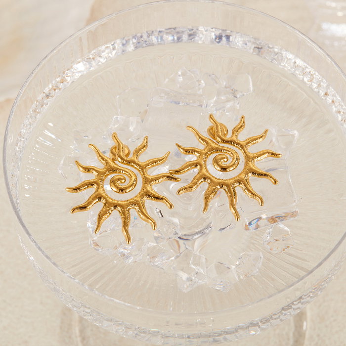 Cercei inox spirala soarelui [10]