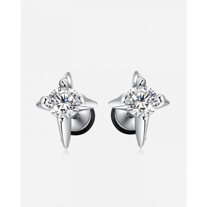 Cercei inox stelute cu zirconiu [6]