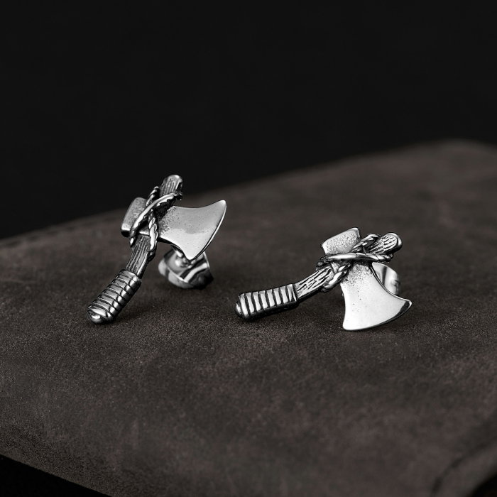 Cercei inox topor [10]