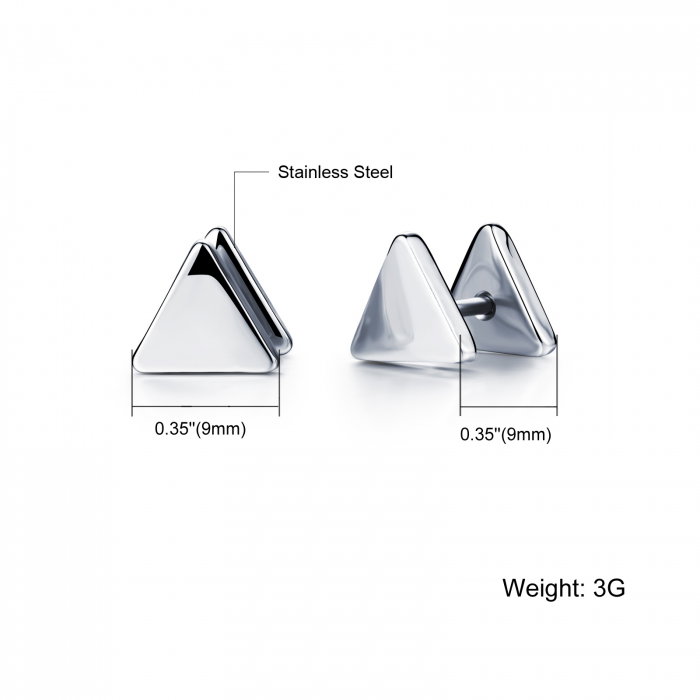 Cercei inox triunghiulari [3]