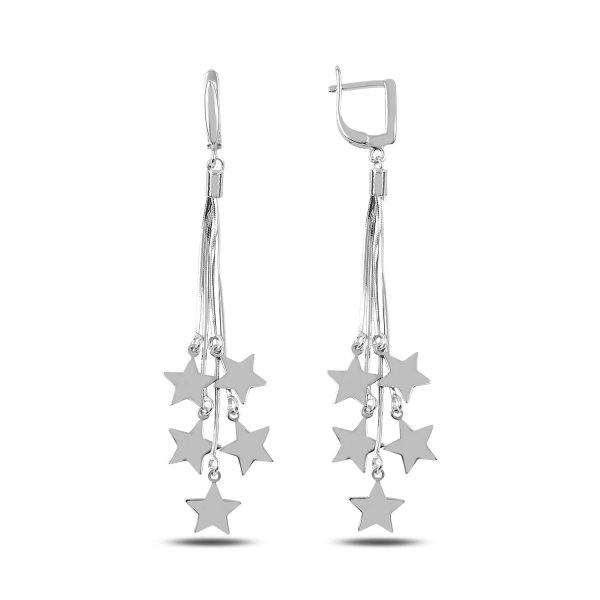 Cercei lungi din argint cu stelute  - ETU0148 [1]