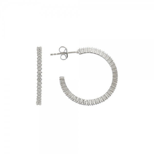 Cercei rotunzi argint 925 cu zirconii albe - Be Elegant ETU0058 [1]