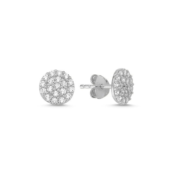 Cercei rotunzi argint 925 cu zirconii - Be Elegant ETU0075 [1]