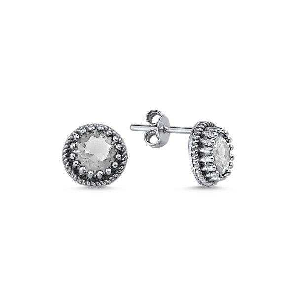 Cercei rotunzi argint 925 cu zirconii - Be Elegant ETU0095 [1]