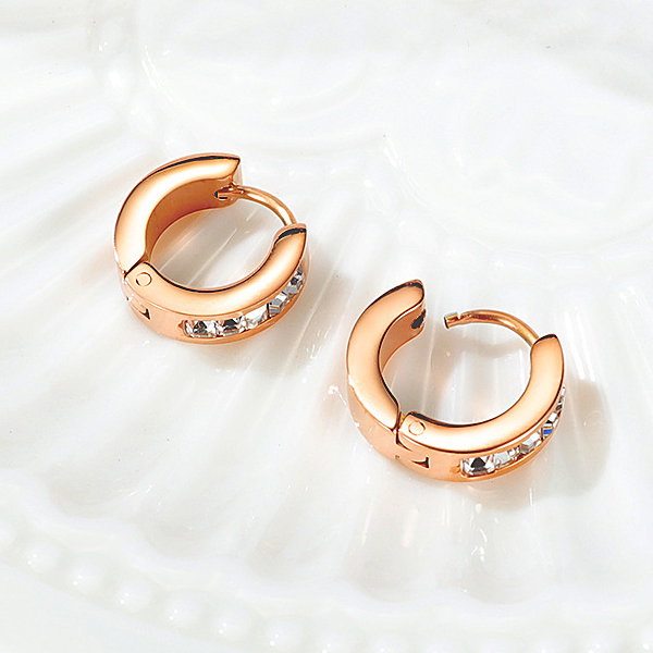 Cercei rotunzi otel inox cu zirconii [3]