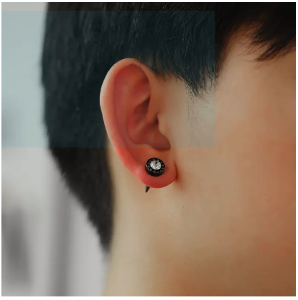 Cercei rotunzi din inox cu zirconii [2]