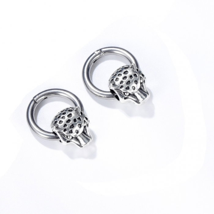 Cercei rotunzi otel inox leopard [6]