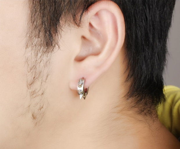 Cercei rotunzi Punk din inox [2]