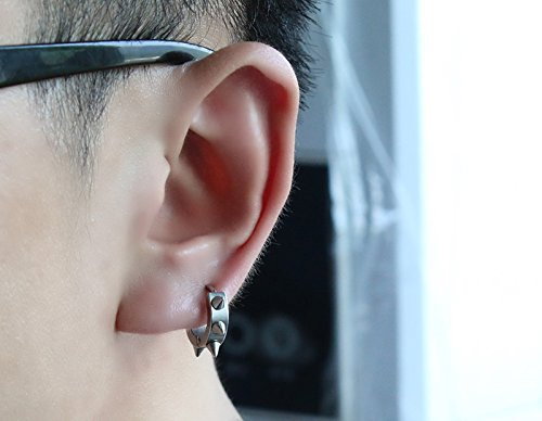 Cercei rotunzi Punk din inox [4]