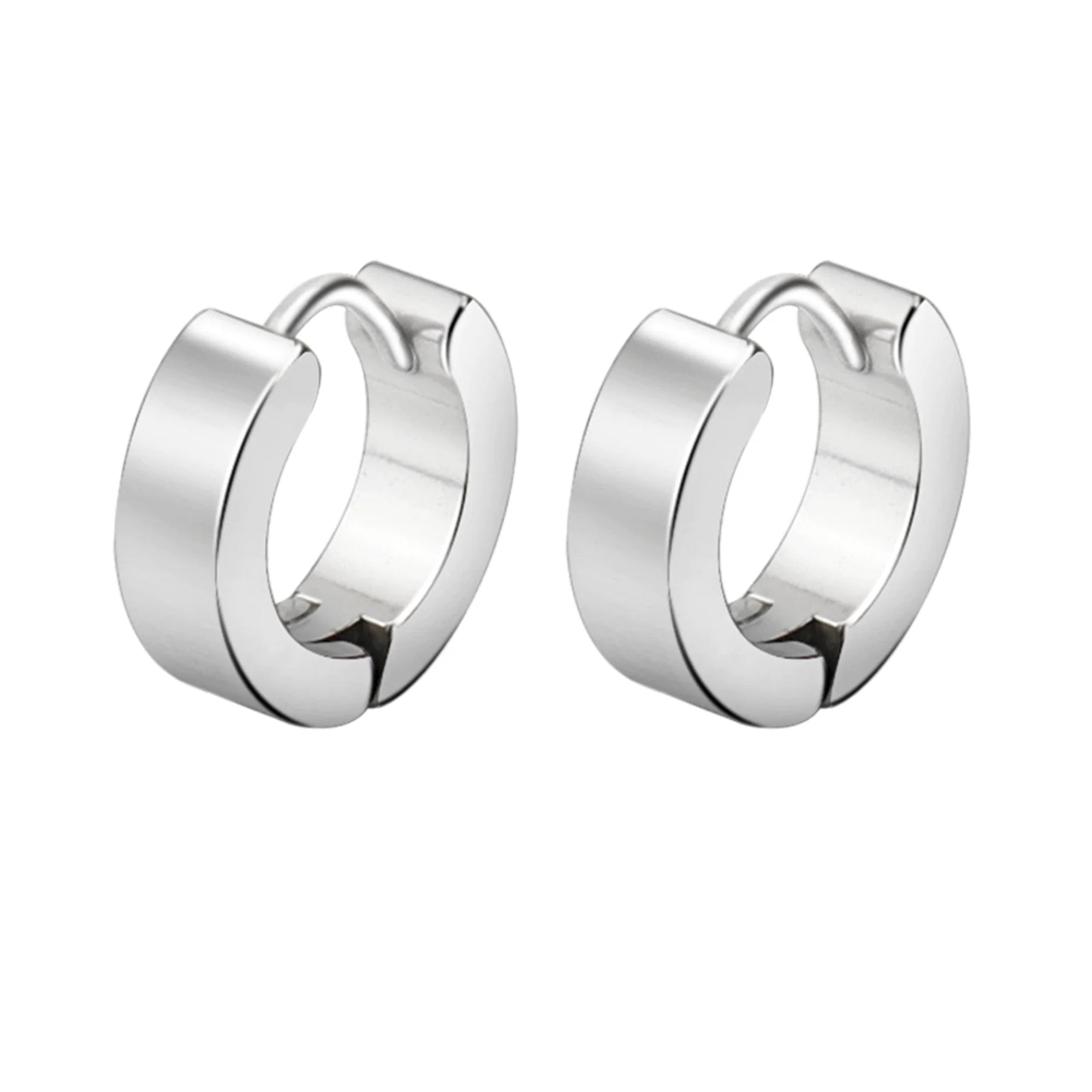 Cercei rotunzi simpli din otel inox [2]