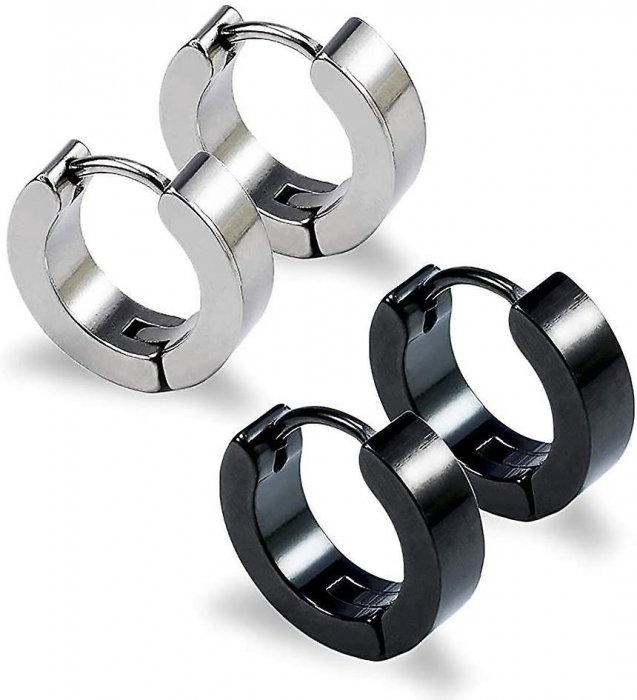 Cercei rotunzi simpli din otel inox [9]