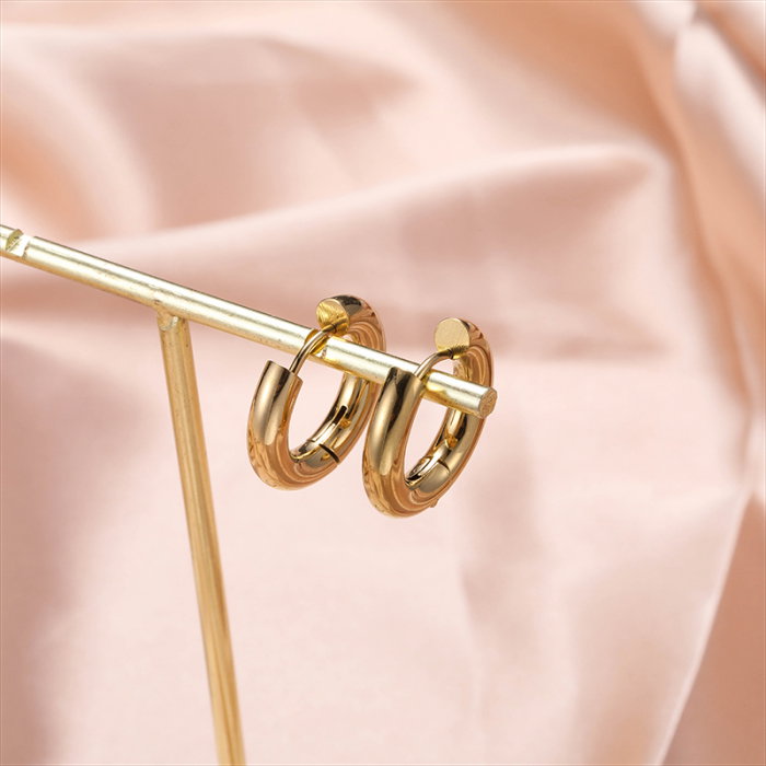 Cercei rotunzi simpli din otel inox [3]