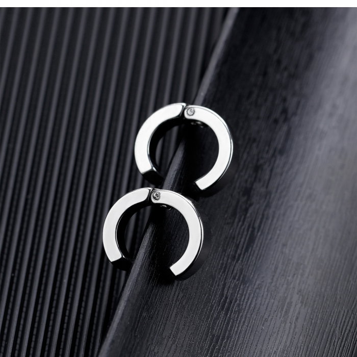 Cercei rotunzi clips din inox [3]