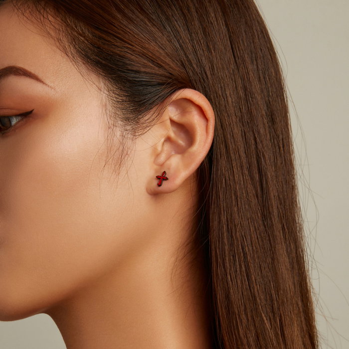 Cercel argint cruce [4]