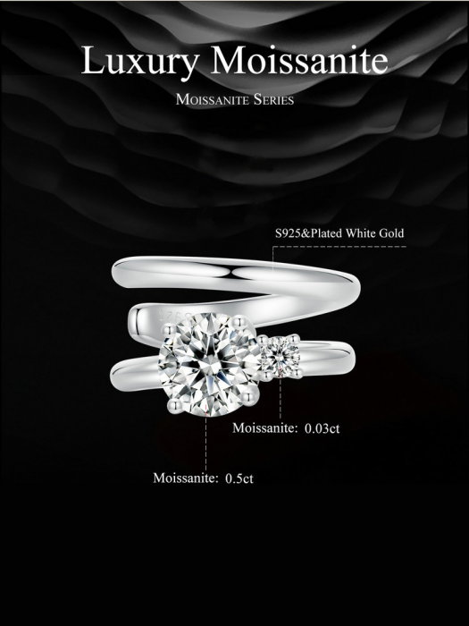 Cercel argint cu Moissanit [14]