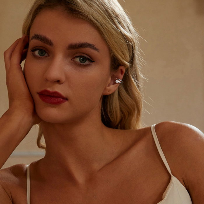 Cercel argint cu Moissanit [2]