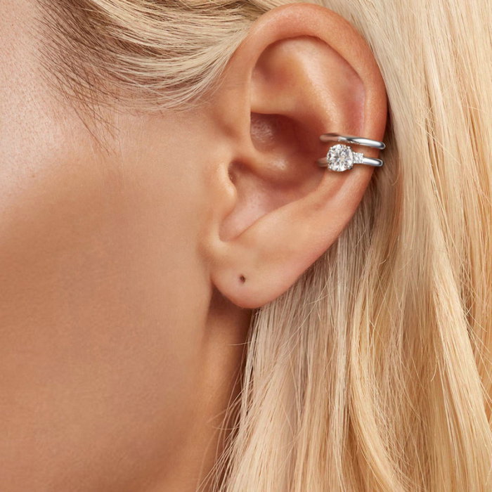 Cercel argint cu Moissanit [6]