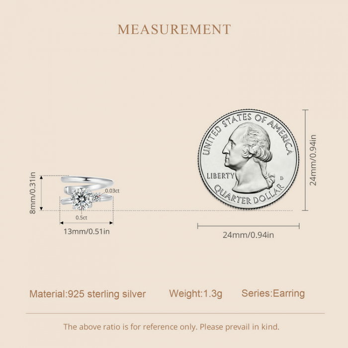 Cercel argint cu Moissanit [11]