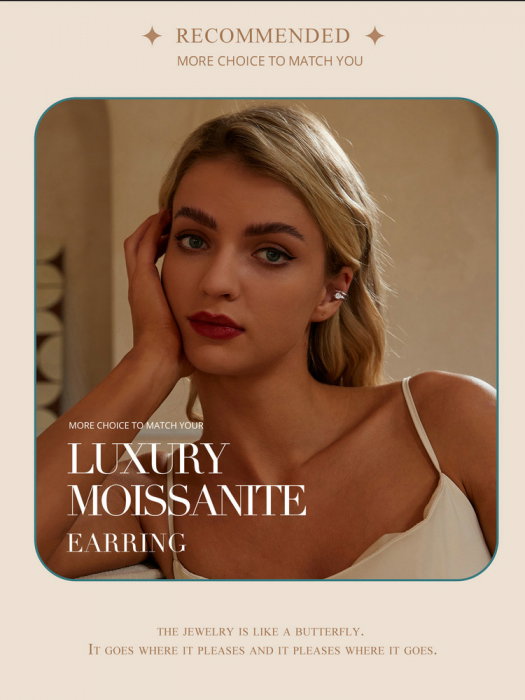 Cercel argint cu Moissanit [16]