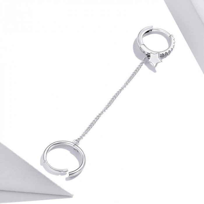 Cercel argint lant cu steluta si zirconii [4]