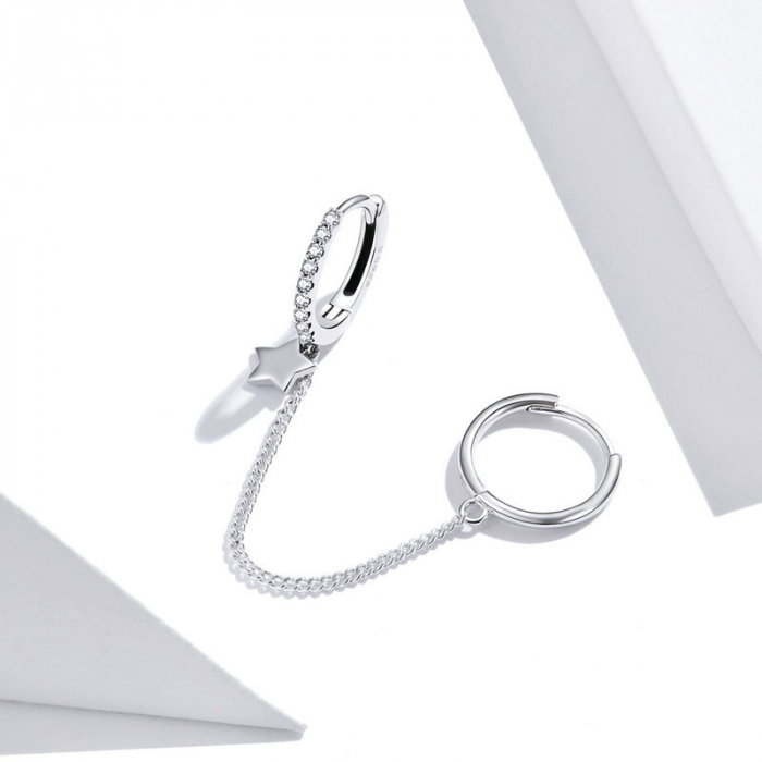 Cercel argint lant cu steluta si zirconii [6]