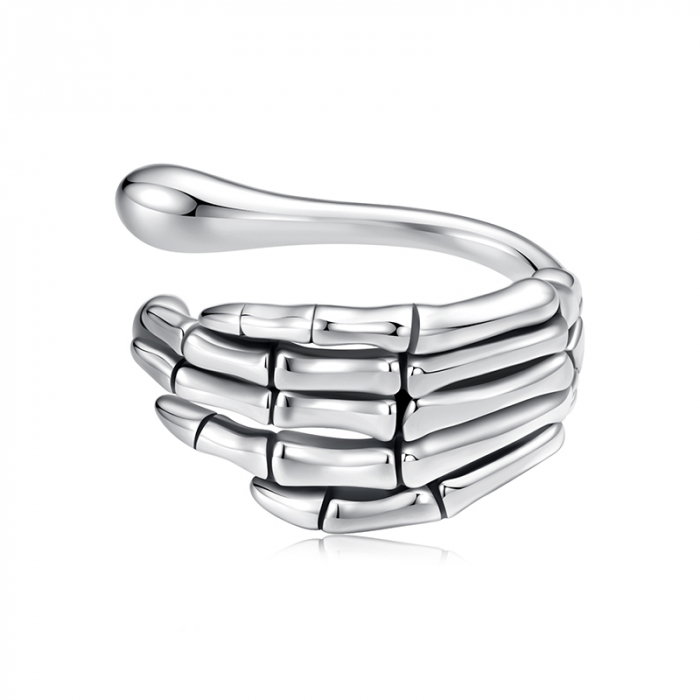 Cercel argint mana schelet [1]