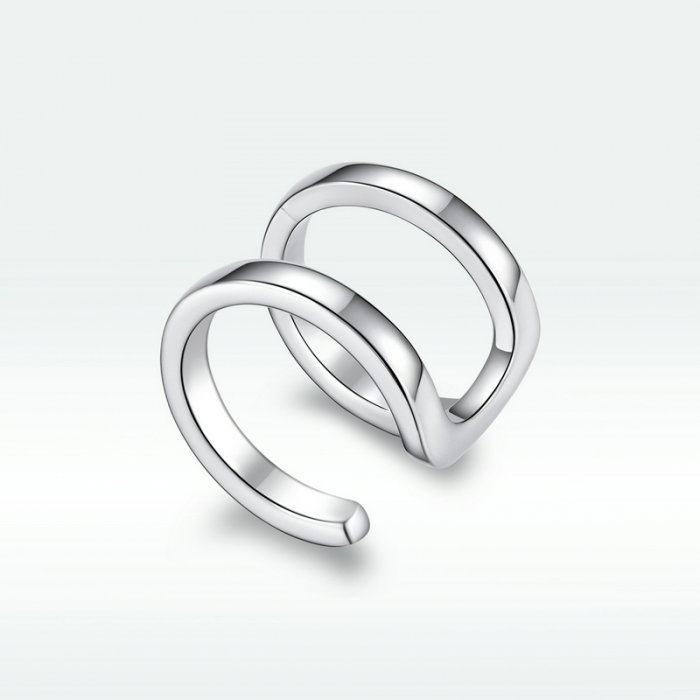 Cercel argint ear cuff pe ureche [7]