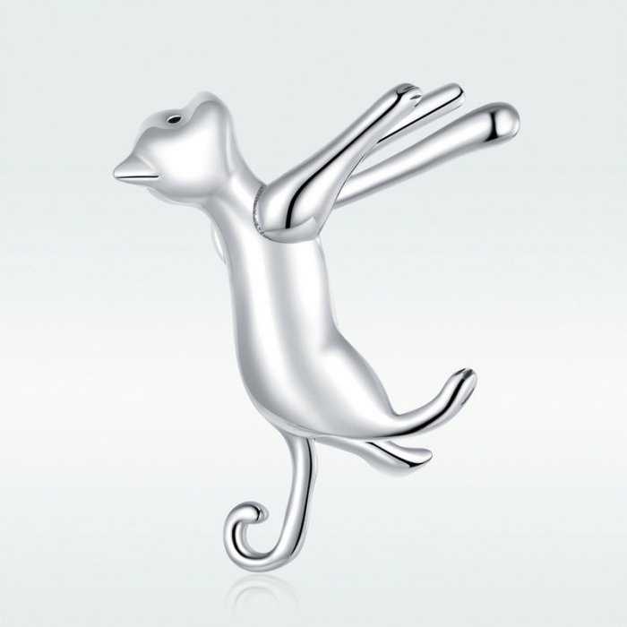 Cercel argint ear cuff pisicuta haioasa, peste ureche [8]