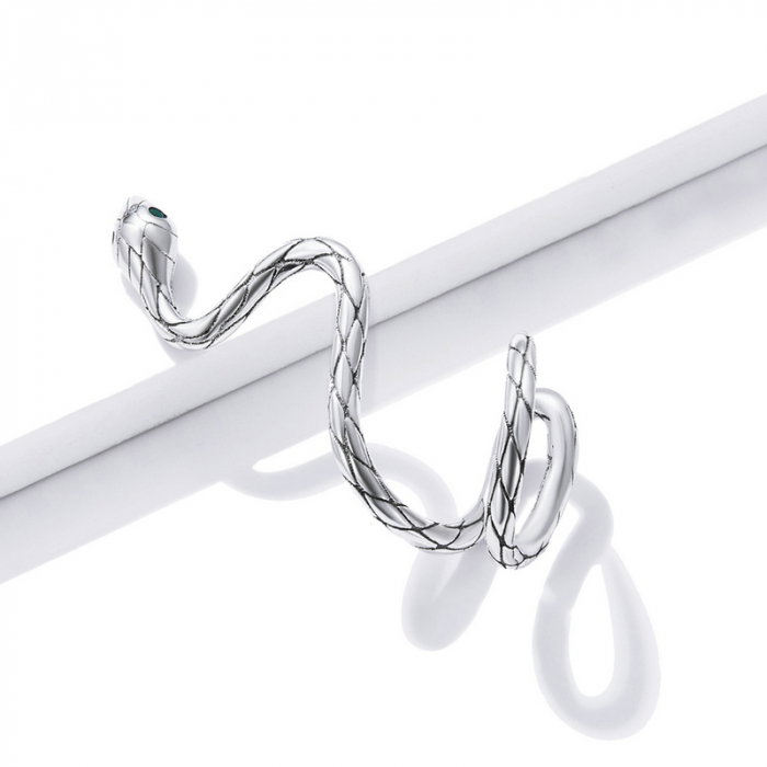 Cercel argint ear cuff sarpe, pe ureche [6]