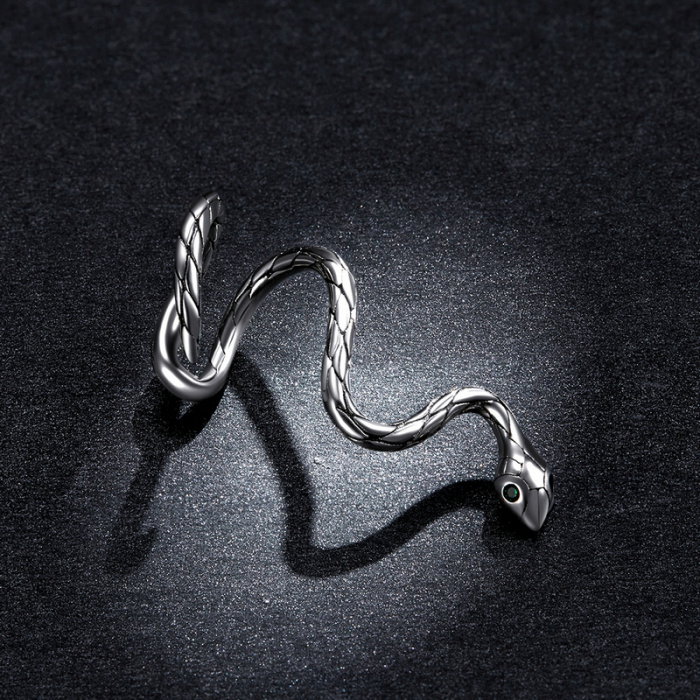 Cercel argint ear cuff sarpe, pe ureche [5]
