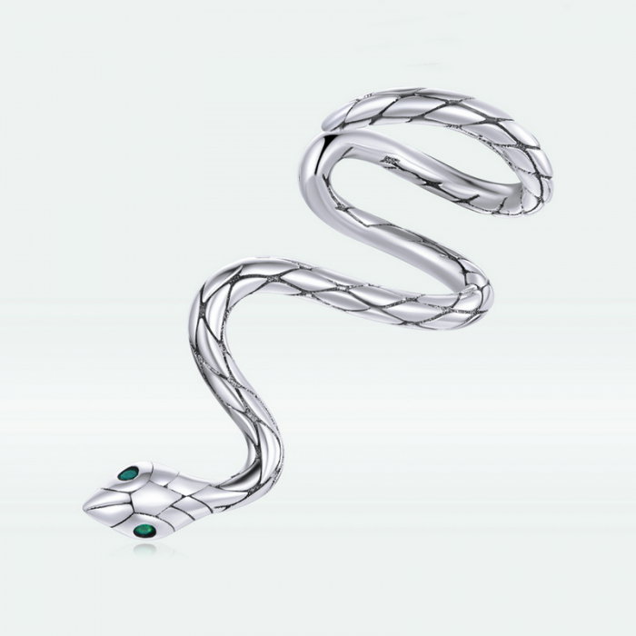 Cercel argint ear cuff sarpe, pe ureche [9]