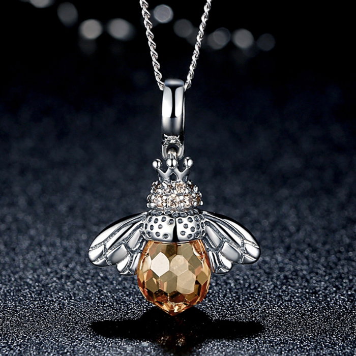 Charm argint 925 cu albinuta si zirconii - Be Nature PST0056 [3]