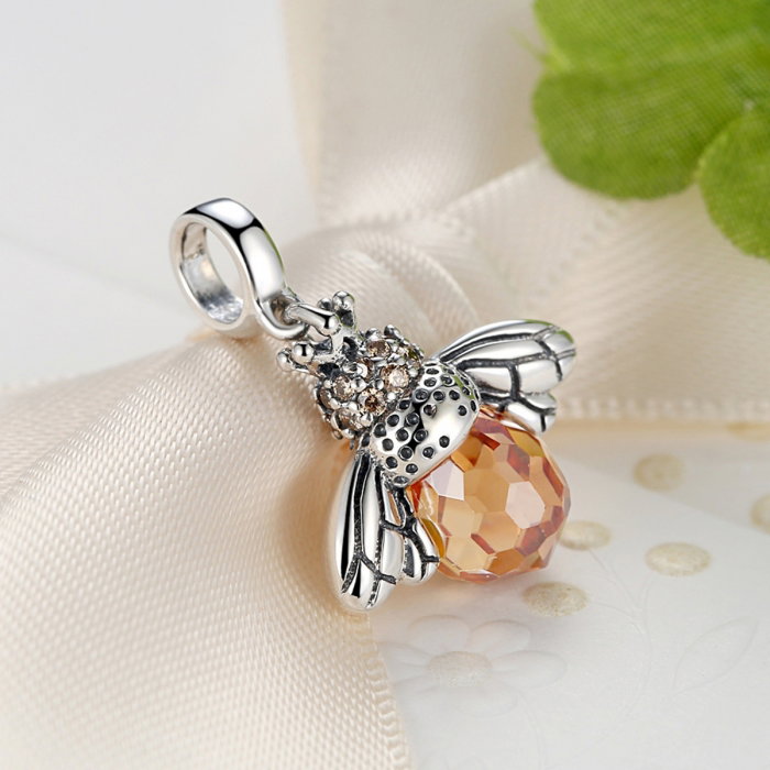 Charm argint 925 cu albinuta si zirconii - Be Nature PST0056 [4]