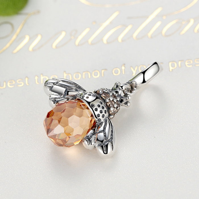 Charm argint 925 cu albinuta si zirconii - Be Nature PST0056 [6]