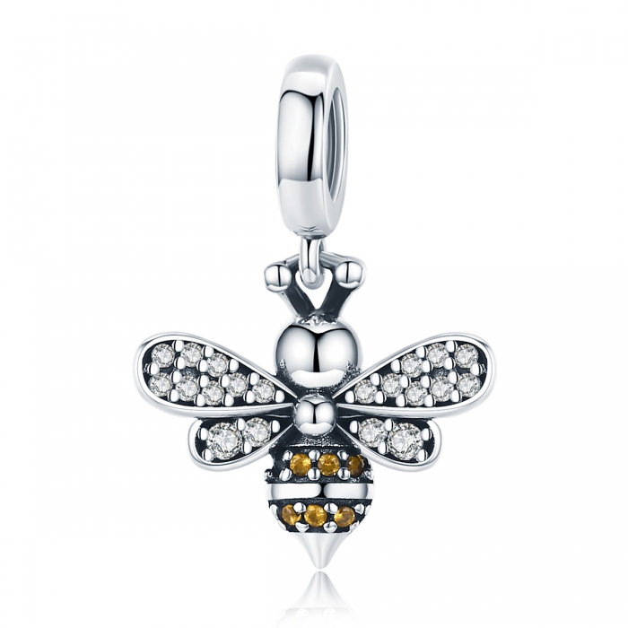 Charm argint 925 cu albinuta si zirconii - Be Nature PST0143 [1]