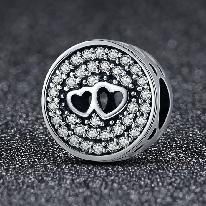Charm argint 925 cu doua inimioare - Be in Love PST0106 [2]