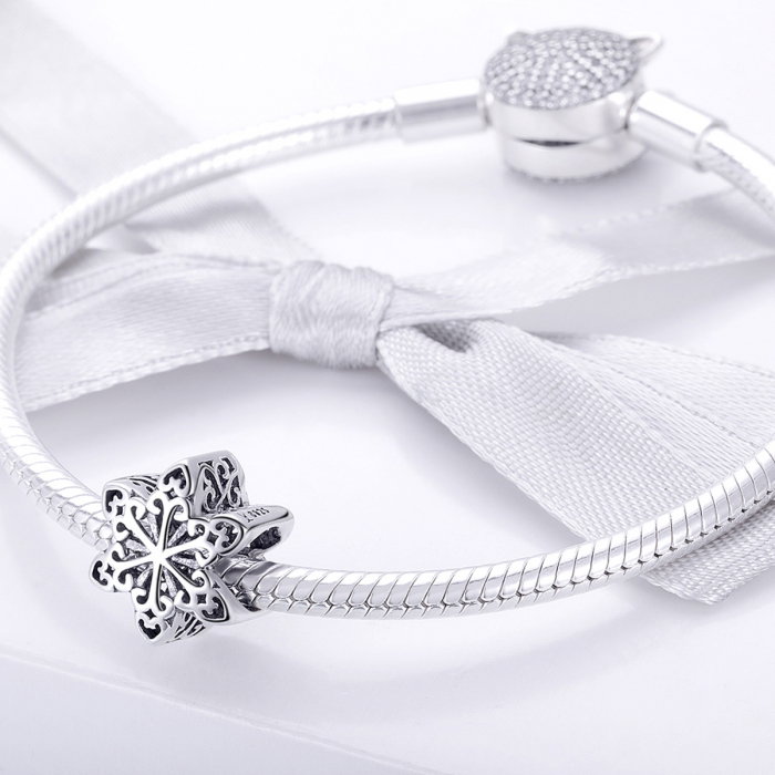 Talisman argint 925 cu fulg de nea Snowflake - Be Nature PST0133 [2]