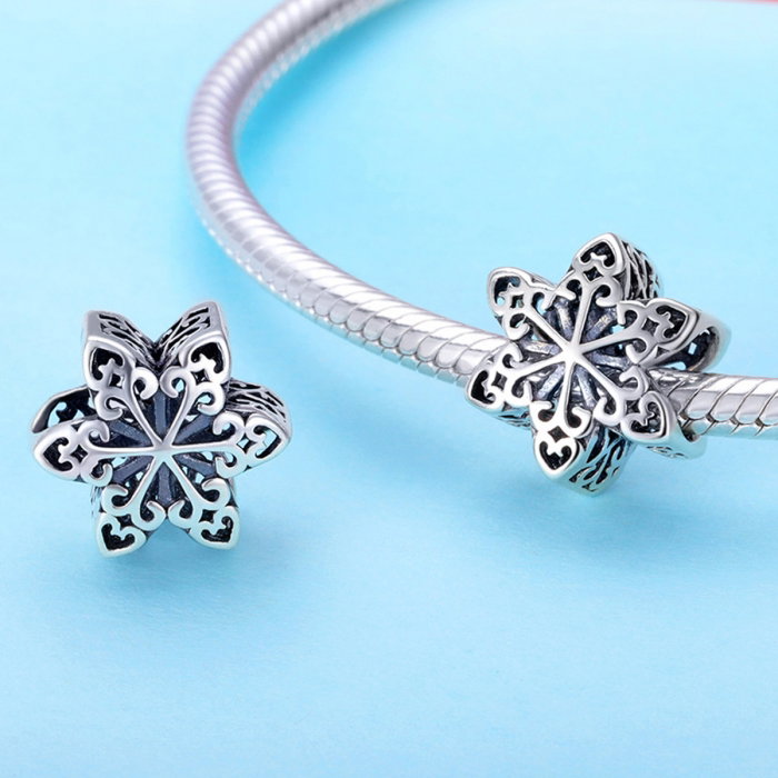Talisman argint 925 cu fulg de nea Snowflake - Be Nature PST0133 [4]