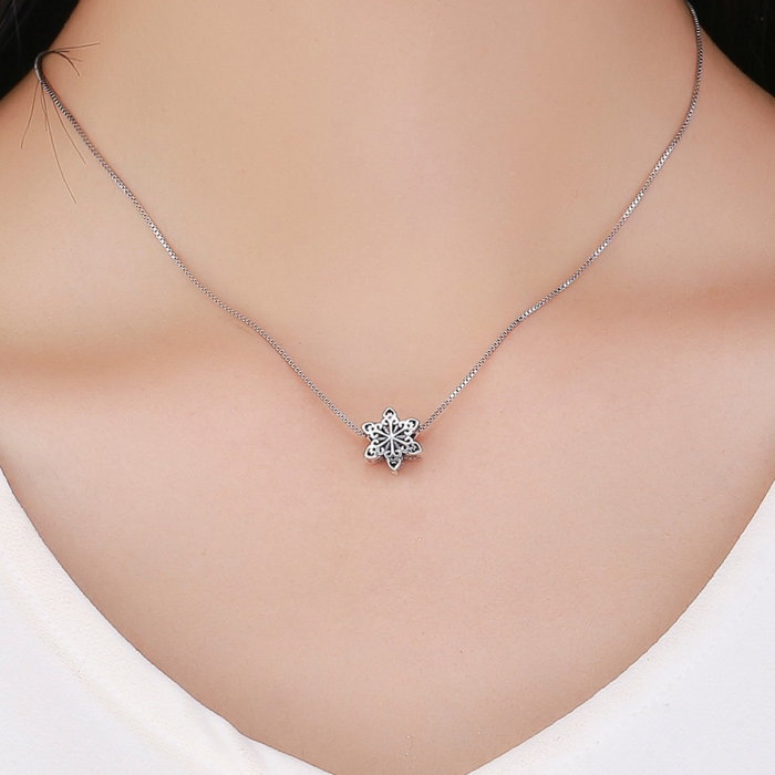 Talisman argint 925 cu fulg de nea Snowflake - Be Nature PST0133 [3]