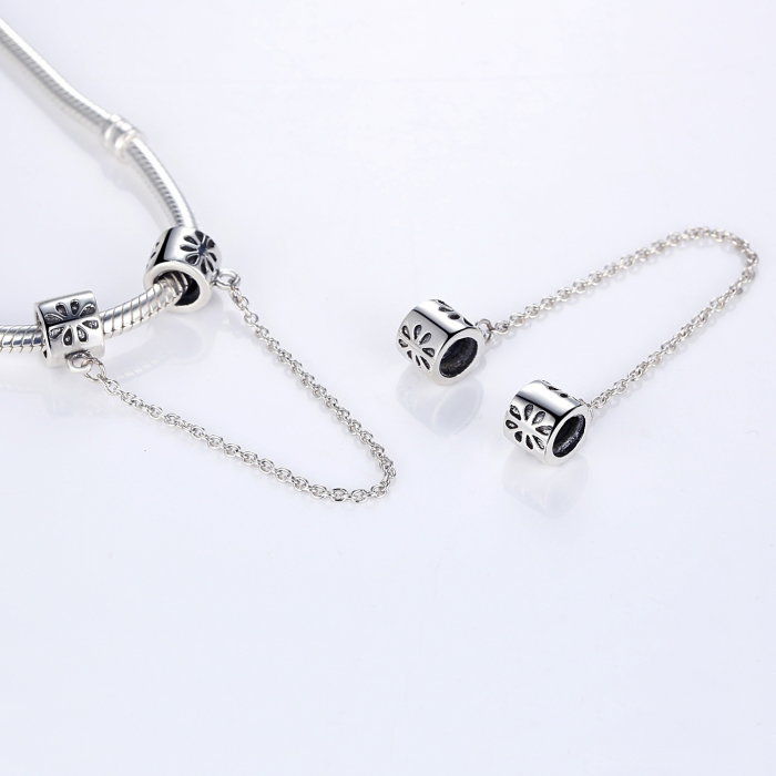 Charm argint 925 cu floricele si lantisor pentru Siguranta - Be Elegant PST0032 [2]