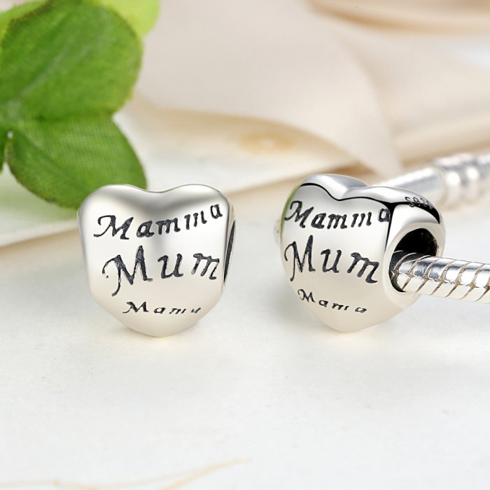Charm argint 925 cu inimioara Mama - Be in Love PST0019 [5]