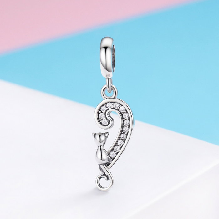 Charm  argint 925 cu inimioara si pisicute - Be Nature PST0126 [10]