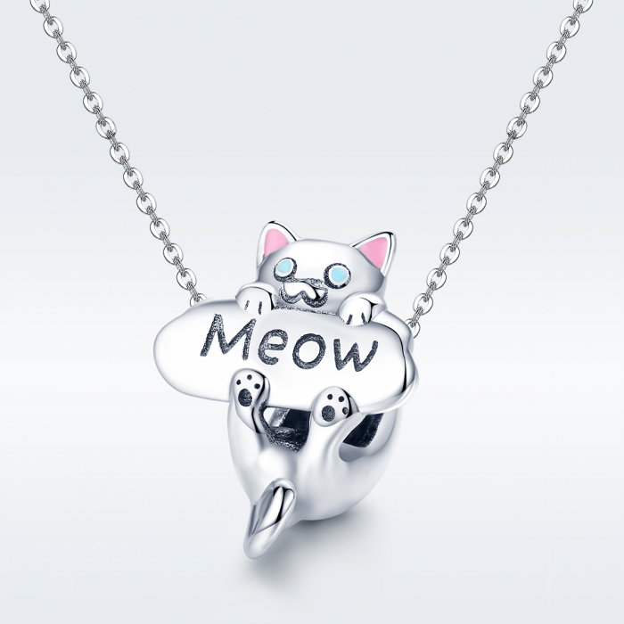 Charm argint 925 cu pisicuta Meow - Be Nature PST0147 [4]