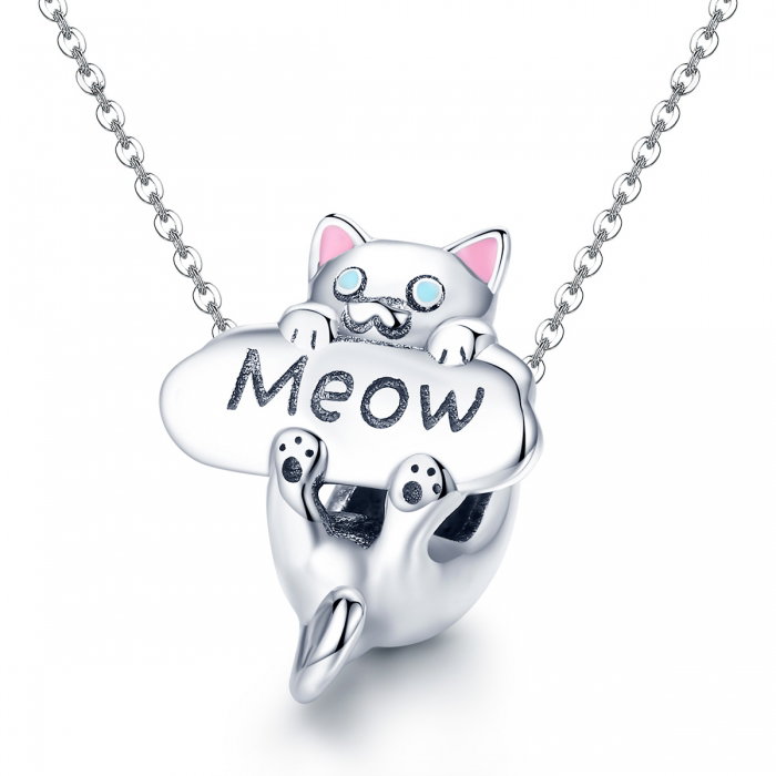 Charm argint 925 cu pisicuta Meow - Be Nature PST0147 [5]