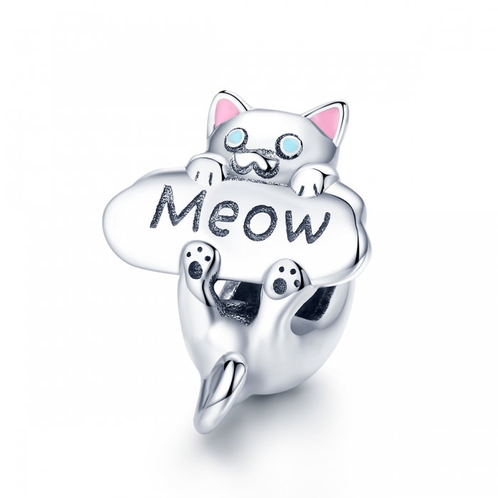 Charm argint 925 cu pisicuta Meow - Be Nature PST0147 [1]